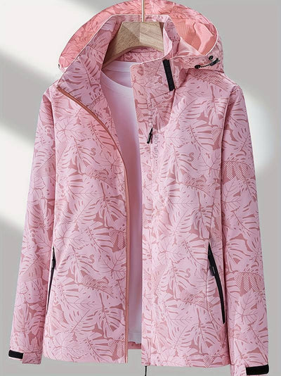 light pink cotton blend waterproof jacket