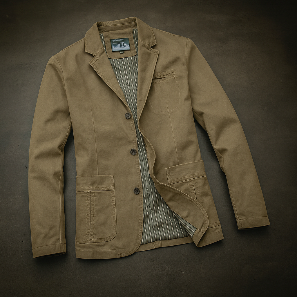 sandstone heritage cotton blazer men