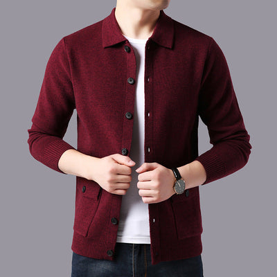 burgundy heritage knit jacket