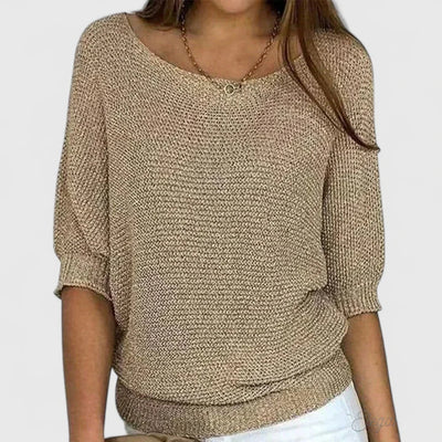 beige knit sweater women