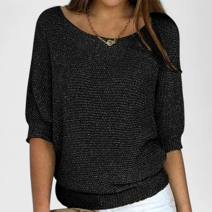 black knit sweater women