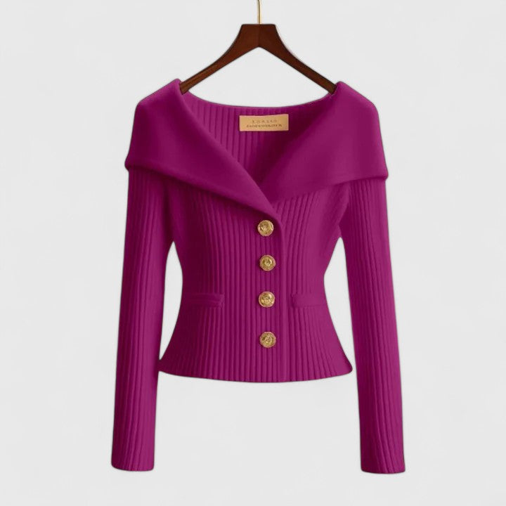 purple knitted cardigan women
