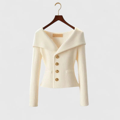 white knitted cardigan women