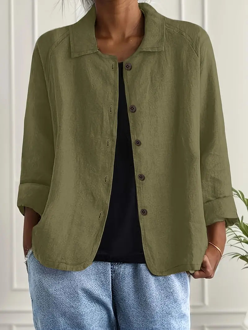 olive green long sleeve shirt women