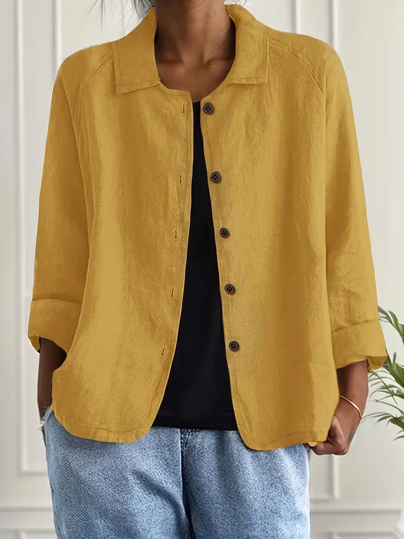 yellow long sleeve shirt women