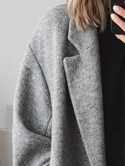 long winter coat women detail