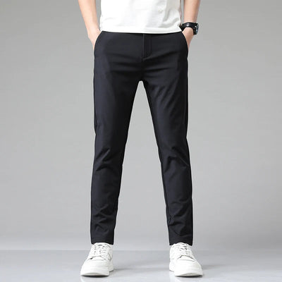 black mens business casual pants
