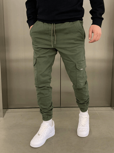 army green men’s cargo jogger pants