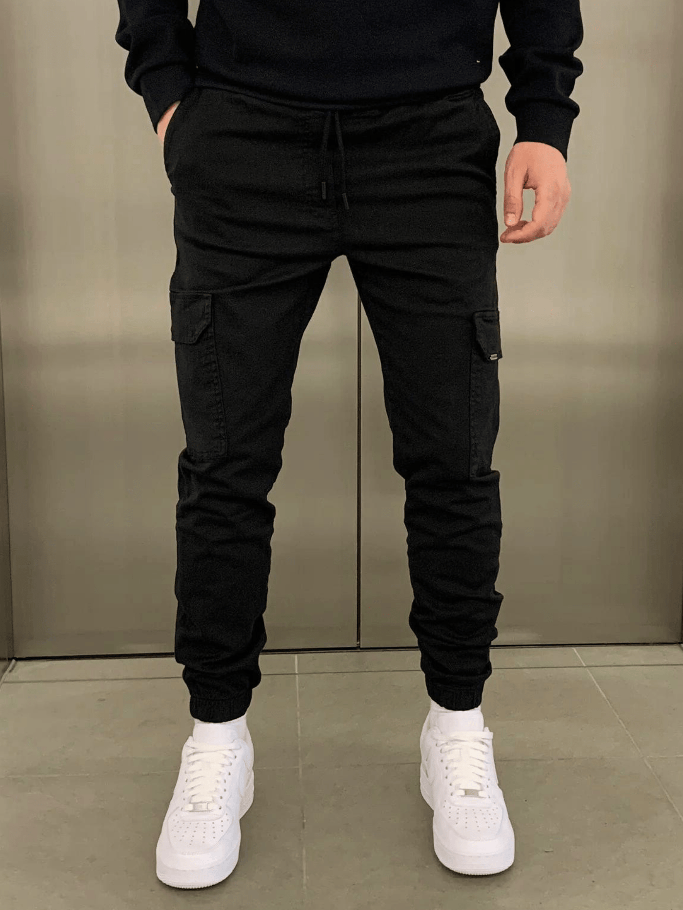 black men’s cargo jogger pants