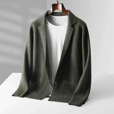 olive green mens cashmere cardigan