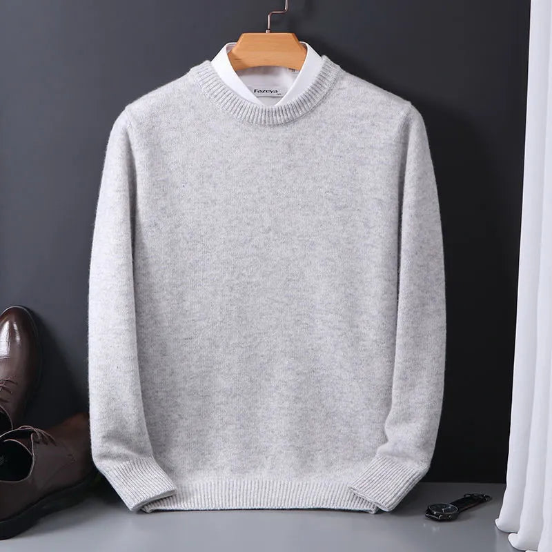 grey men’s cashmere sweater