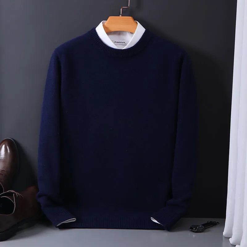 navy blue  men’s cashmere sweater