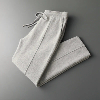 gray mens cashmere trousers