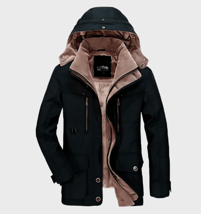 black men’s cotton blend winter coat