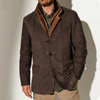 dark brown men’s vintage long coat
