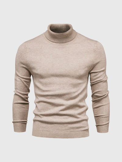 beige mens knit turtleneck sweater
