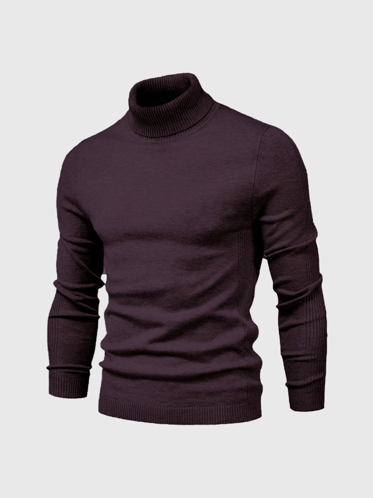 brown mens knit turtleneck sweater
