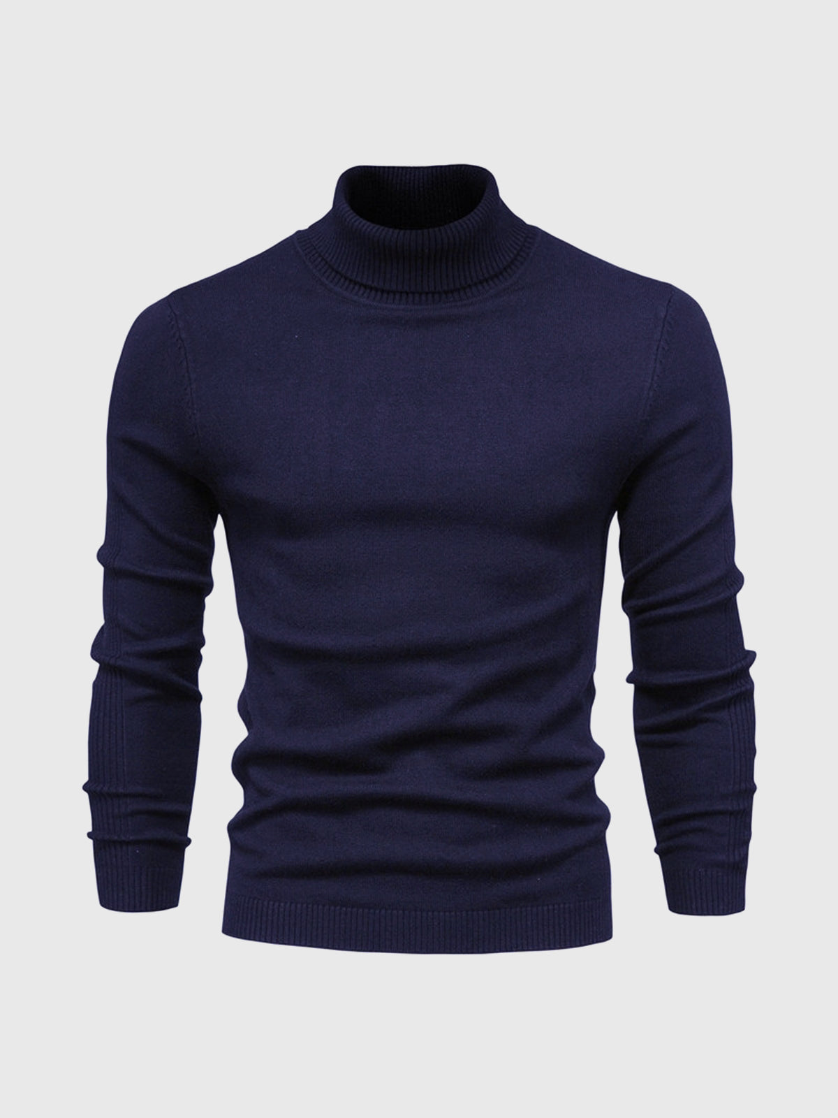 dark blue mens knit turtleneck sweater