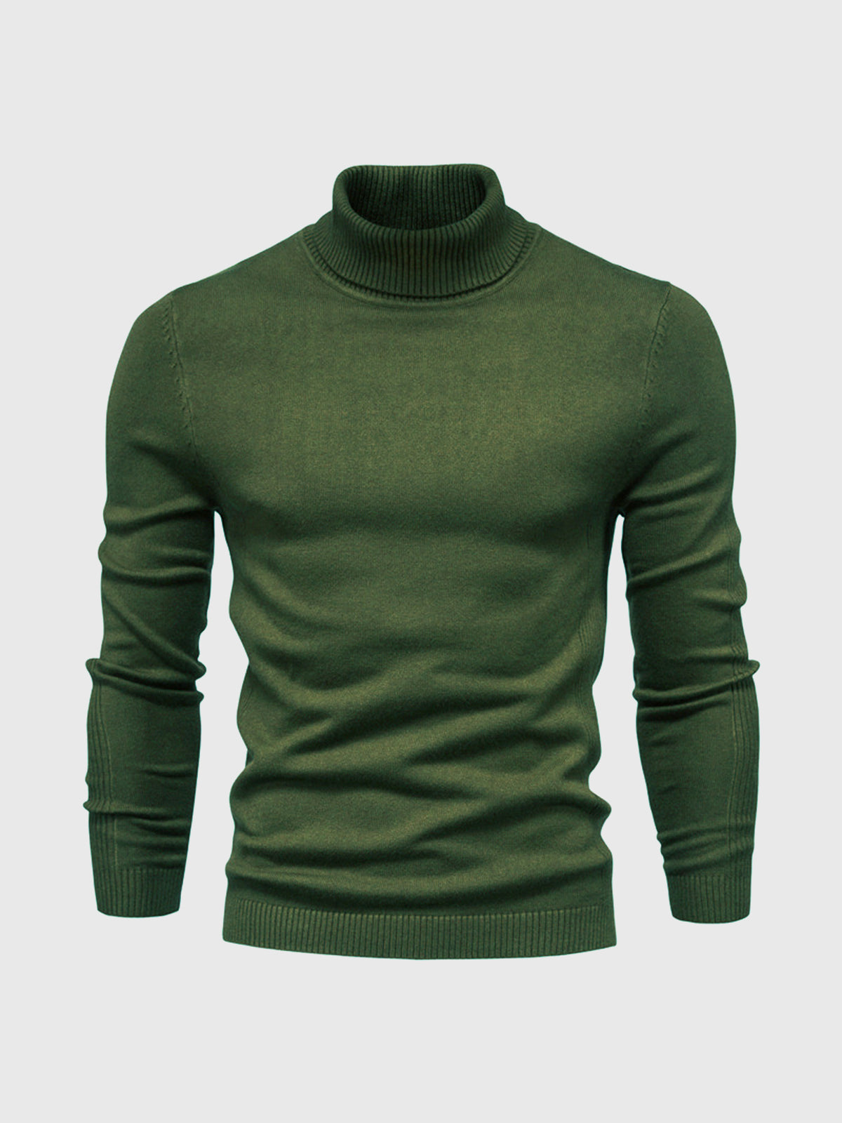 dark green mens knit turtleneck sweater