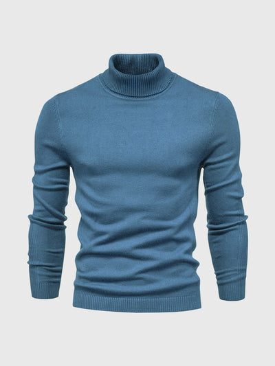 navy blue mens knit turtleneck sweater
