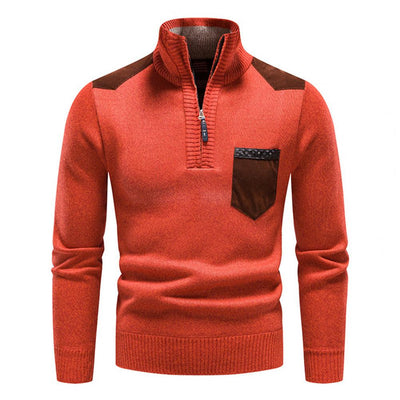orange men’s shield winter sweater