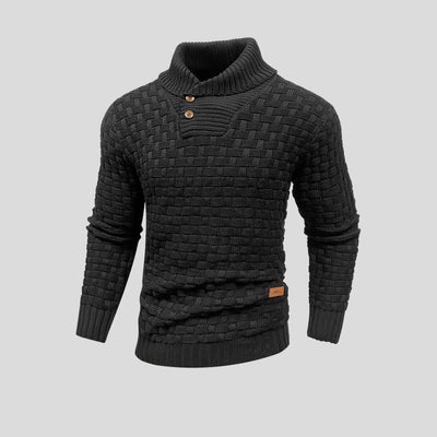 black men’s thermal knit sweater