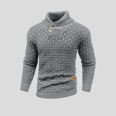gray men’s thermal knit sweater