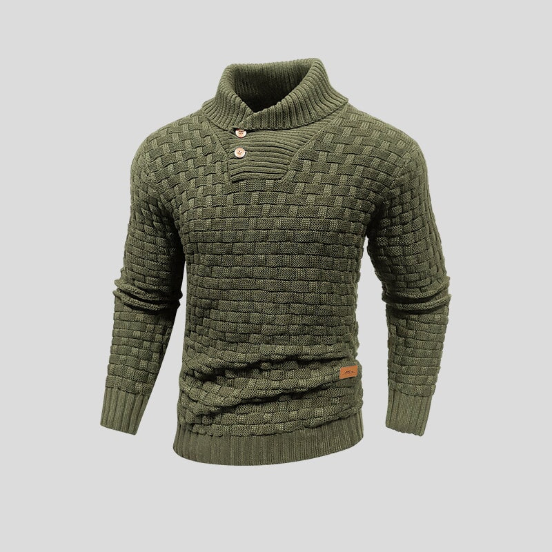 green men’s thermal knit sweater