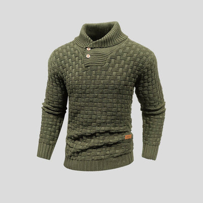 green men’s thermal knit sweater