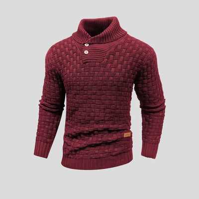 red men’s thermal knit sweater