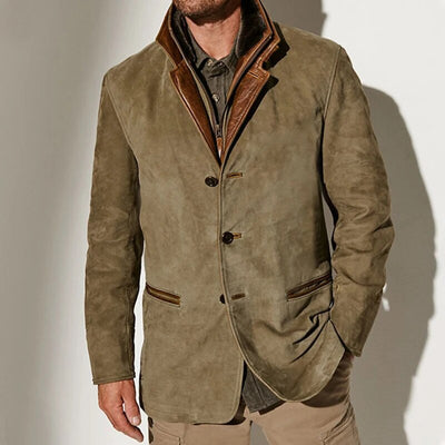 olive men’s vintage long coat
