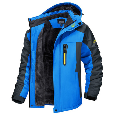 blue men’s waterproof winter coat