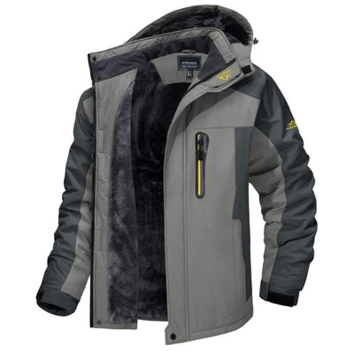 gray men’s waterproof winter coat