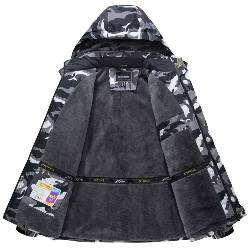 inside view of men’s waterproof winter coat