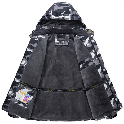 inside view of men’s waterproof winter coat