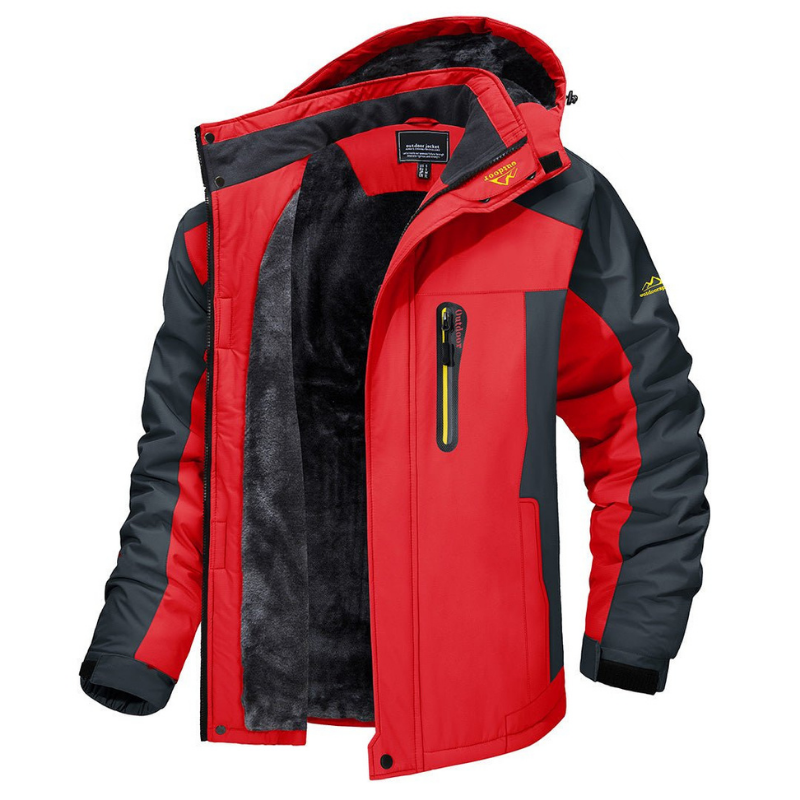 red men’s waterproof winter coat