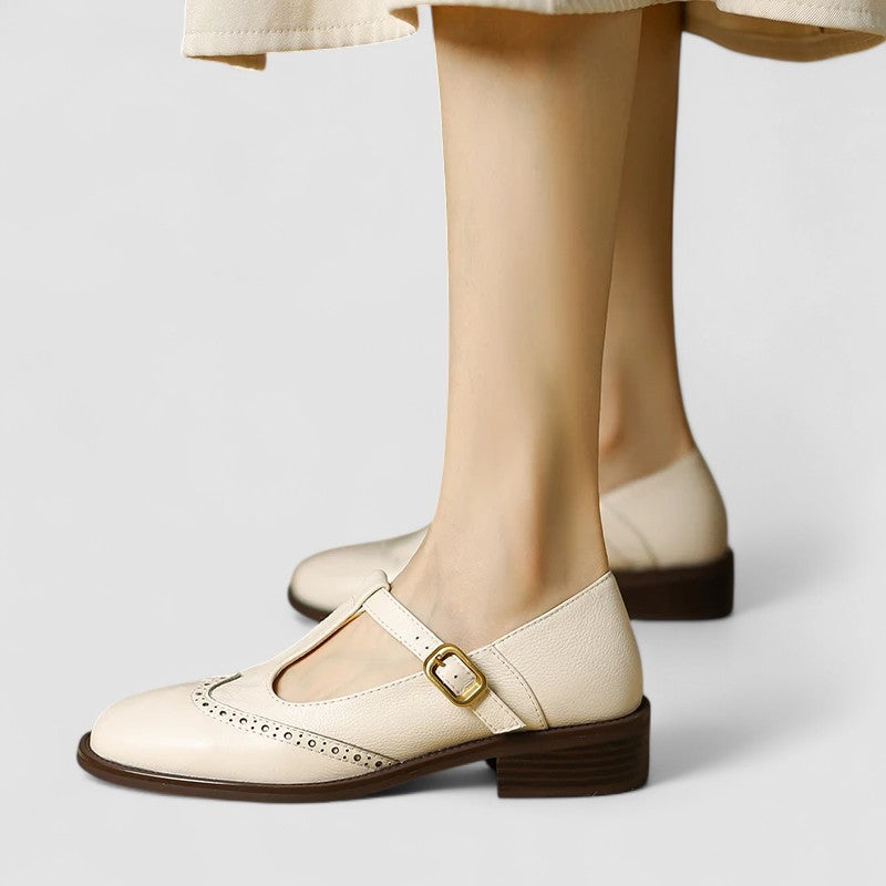 beige Orthopedic Mary Jane Shoes Women