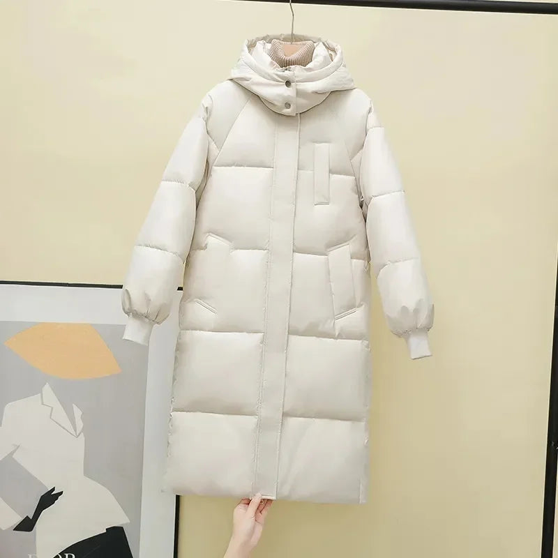 white warm winter parka coat windproof