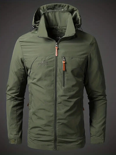 light green waterproof rain jacket men