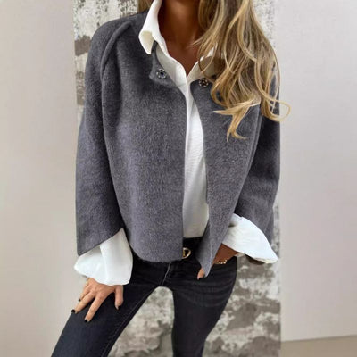 grey women’s boxy jacket