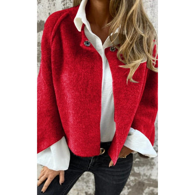 red women’s boxy jacket