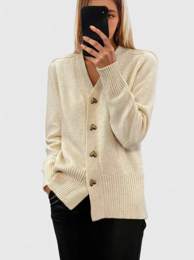 cream women’s cardigan sweater