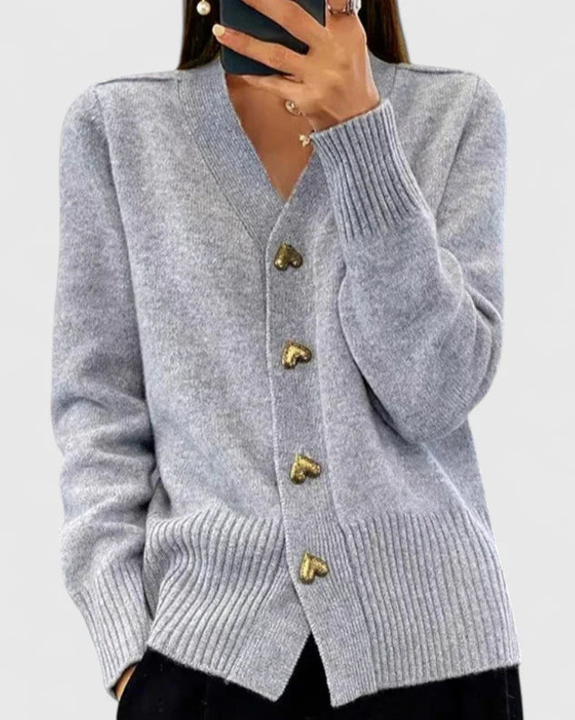 gray women’s cardigan sweater