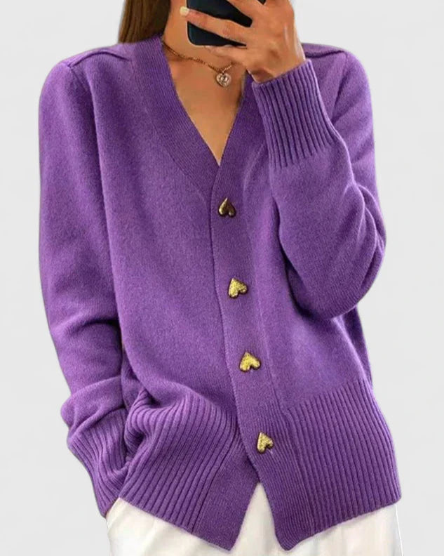 violet women’s cardigan sweater