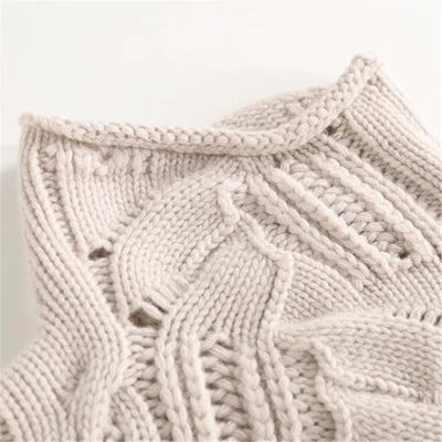 collar detail of beige womens cashmere sweater