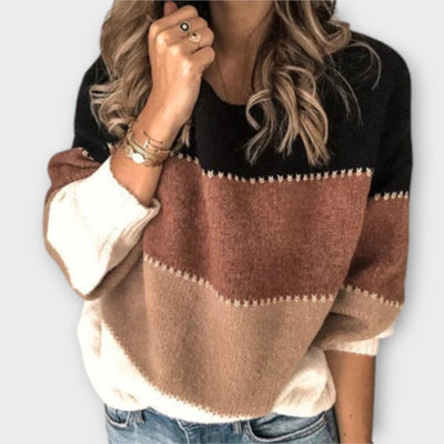 brown women’s knit sweater