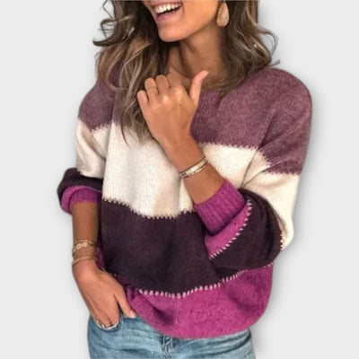 purple women’s knit sweater