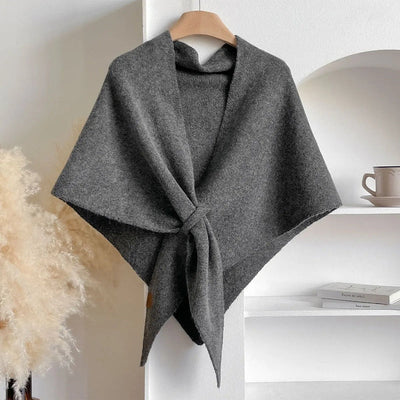 gray womens knit wrap shawl