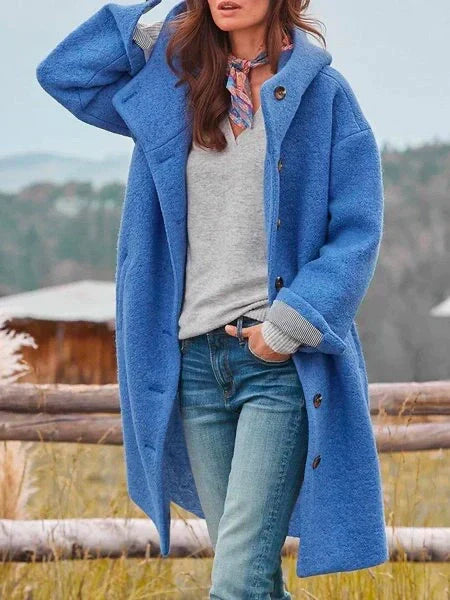 blue women’s lightweight autumn coat