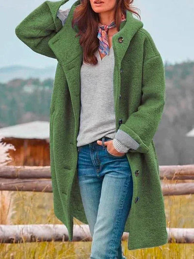 green women’s lightweight autumn coat
